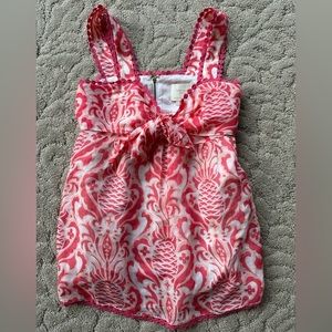 Kate Spade Vintage RARE Size 2 Coral Pineapple Top 🍍